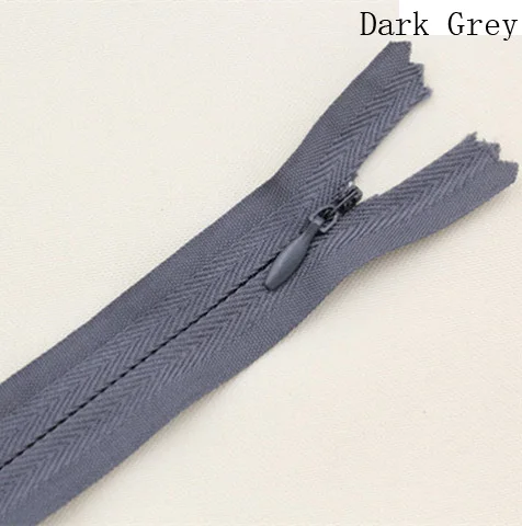 DarkGrey 20 шт нейлоновые катушки молнии 3# портной канализации ремесло 9 дюймов Crafter's Sweing завернутые молнии - Цвет: DarkGrey