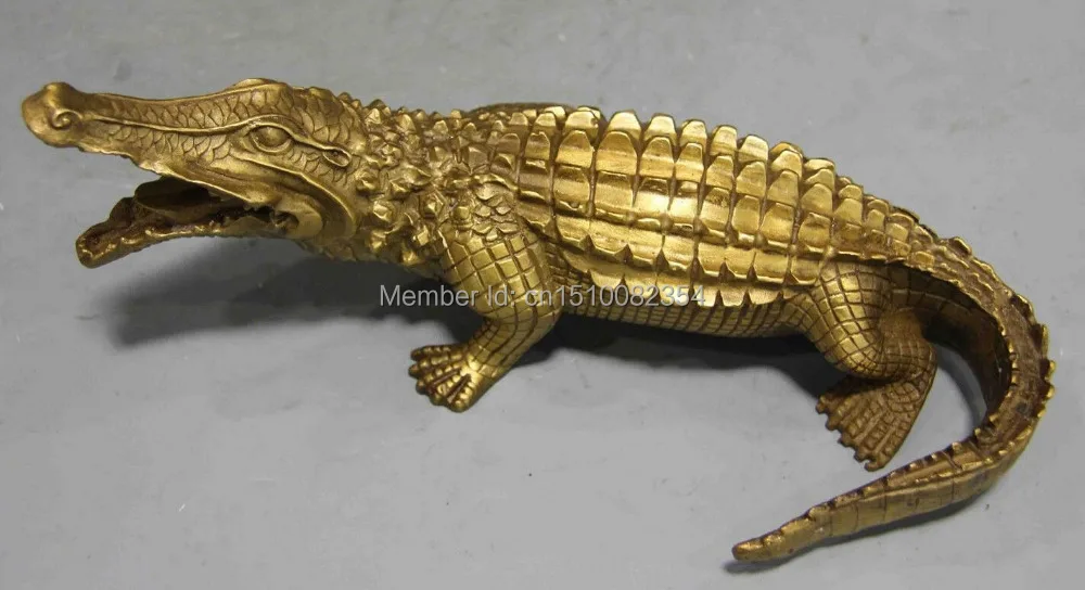 Китайский Фэншуй медный латунный дикий животный Аллигатор Крокодил | Дом и сад