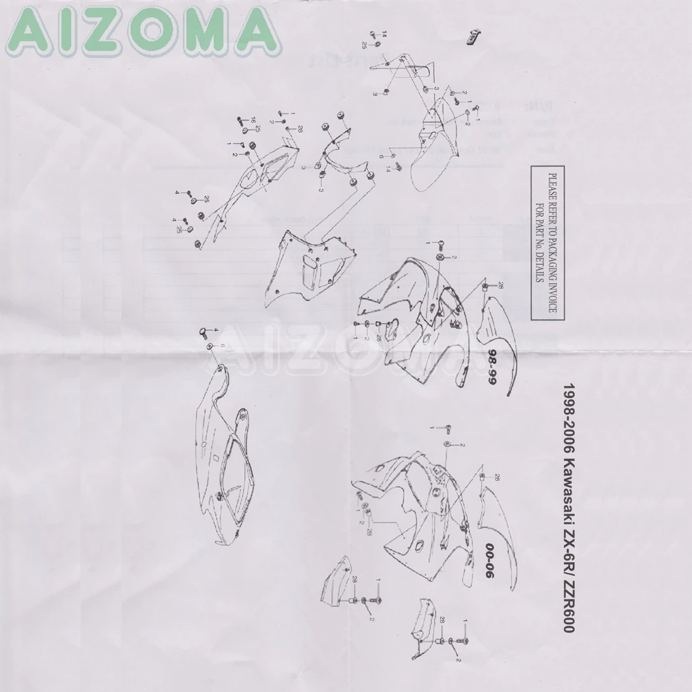 106 шт. мотоциклетные Полные Винты обтекателей Болты комплект для крепления