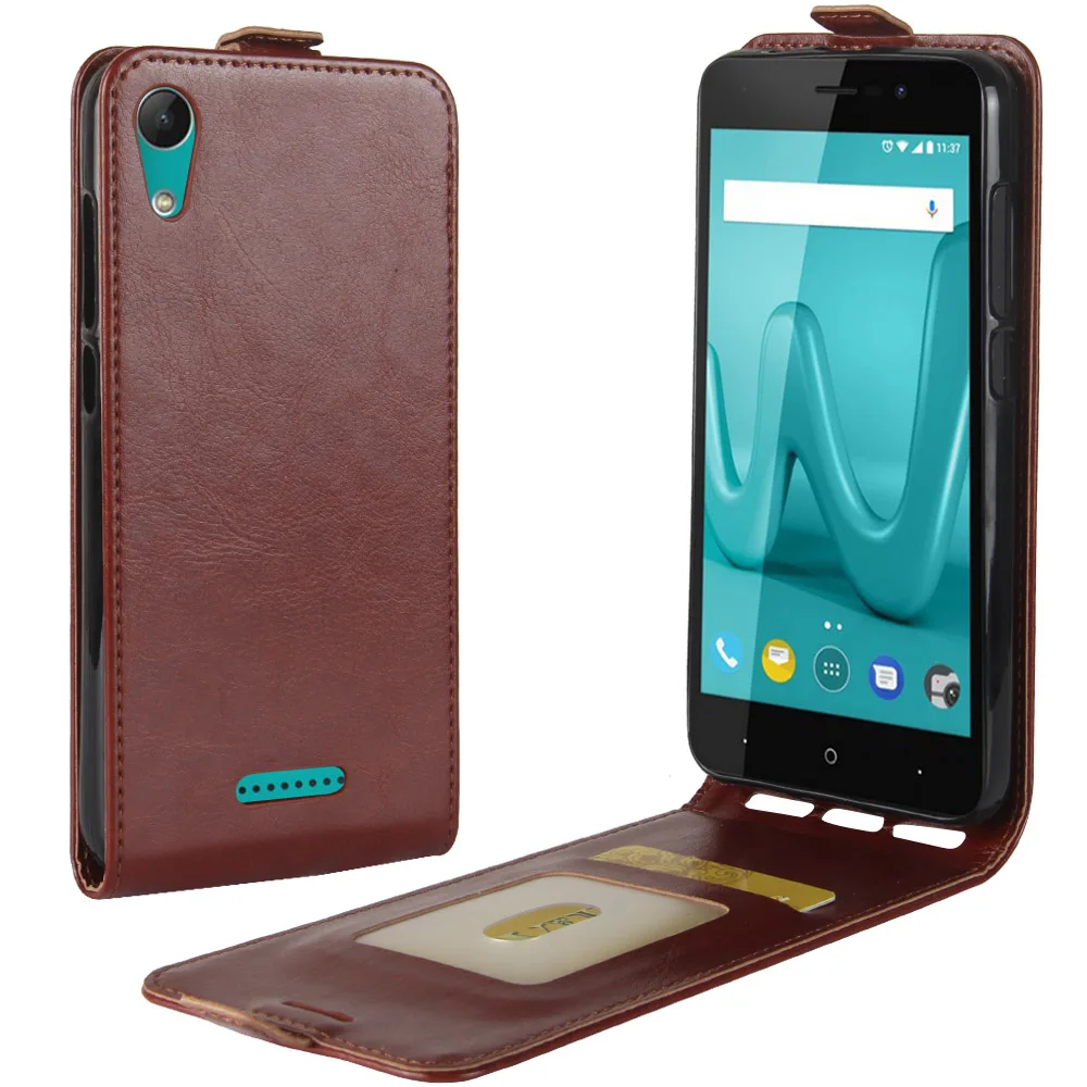 Брендовый кожаный чехол gligle R64 с рисунком открывающийся вверх и вниз для Wiko Lenny 4