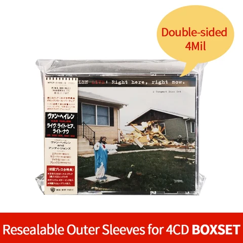 50 прозрачных 4CD боксов, внешние рукава, перезаряжаемые, 4 мил-рукава, 4CD защитные сумки для 4CD боксов