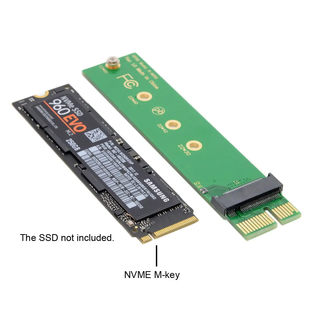 NGFF M-key M key M.2 NVME AHCI SSD для PCIe PCI-E 3 0 1x x1 Вертикальный адаптер XP941 SM951 PM951 960 EVO |