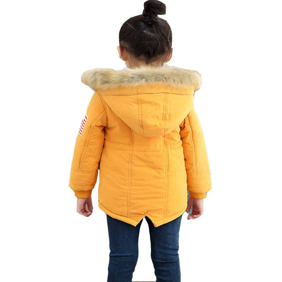 New Children Winter Clothing Coats Boys Girls Warm Jackets Park Hooded Slim Kids Outerwear Clothes Costumes Boys Windproof Coat