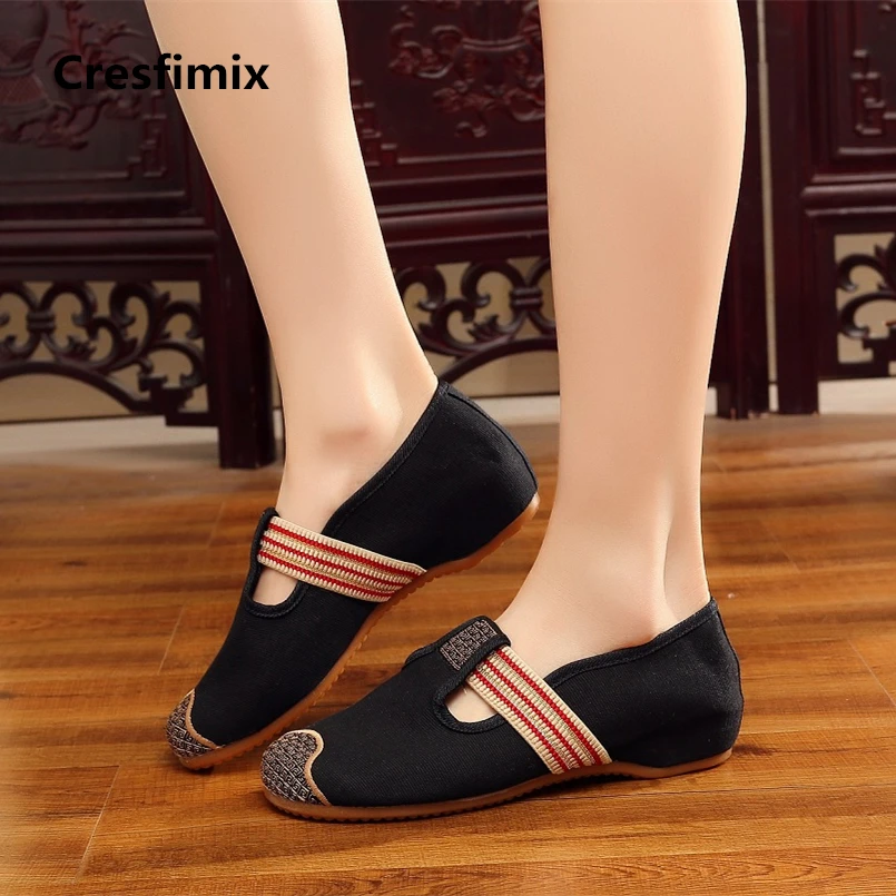 Кроссовки Cresfimix женские повседневная красная обувь с вышивкой из конопли