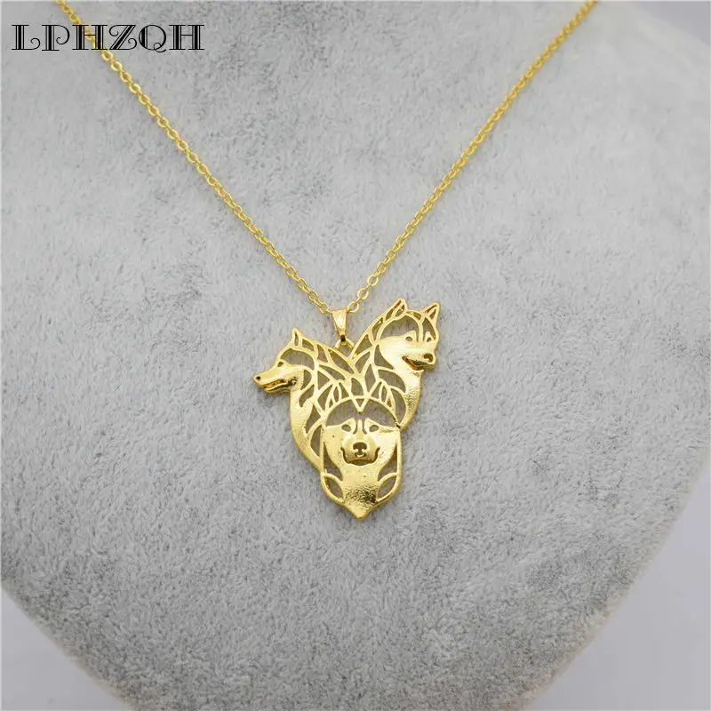 LPHZQH модное ожерелье в стиле бохо Чи с рисунком из мультфильма Сибирская Хаски