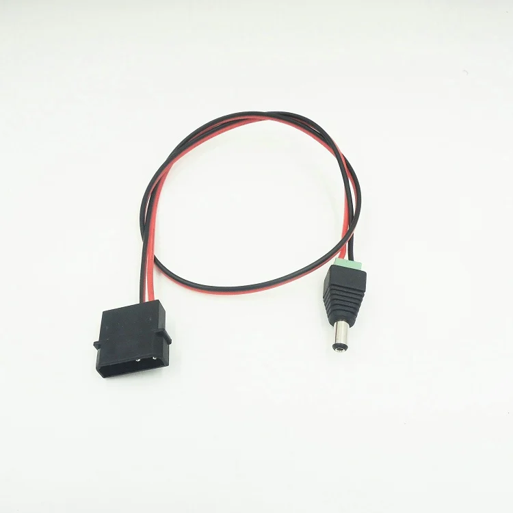 2 шт./лот Бесплатная доставка шт DIY 4-контактный IDE Molex до 12 В DC Разъем питания 5 5x2 1 мм