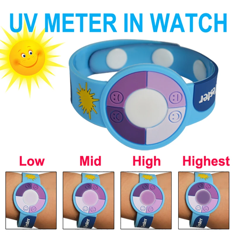 

Color Changing PVC 15pcs/lot Outdoor Activities Protect UV Radiation watch/uv meter