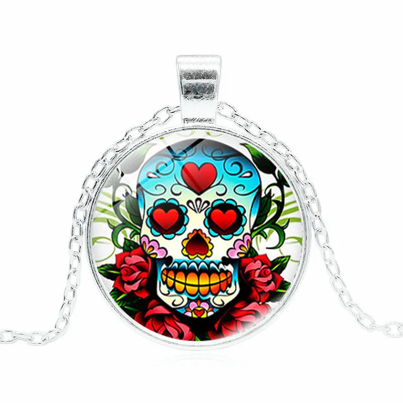 Новые аксессуары Dia de los muertos time series ожерелье кулон подарок geek свитер цепь мужчины