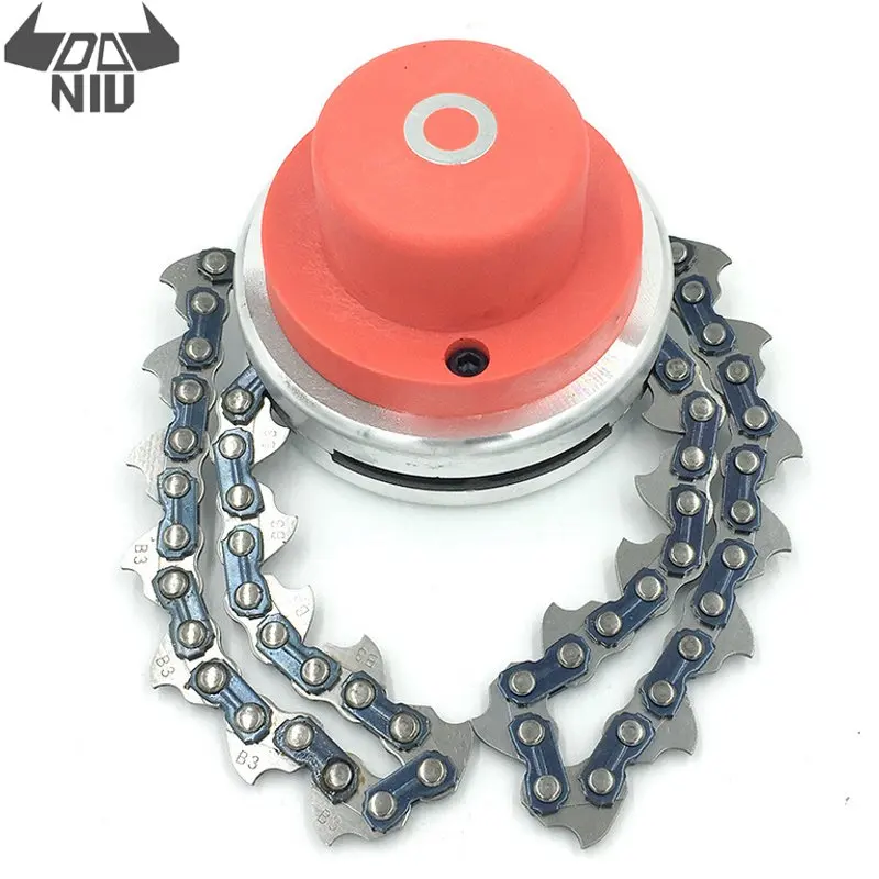 

Red Nylon Universal Garden Grass Trimmer Head Coil Chain Brush Cutter High Hardness Steel Lawn Mower Trimmer for Garden Tools