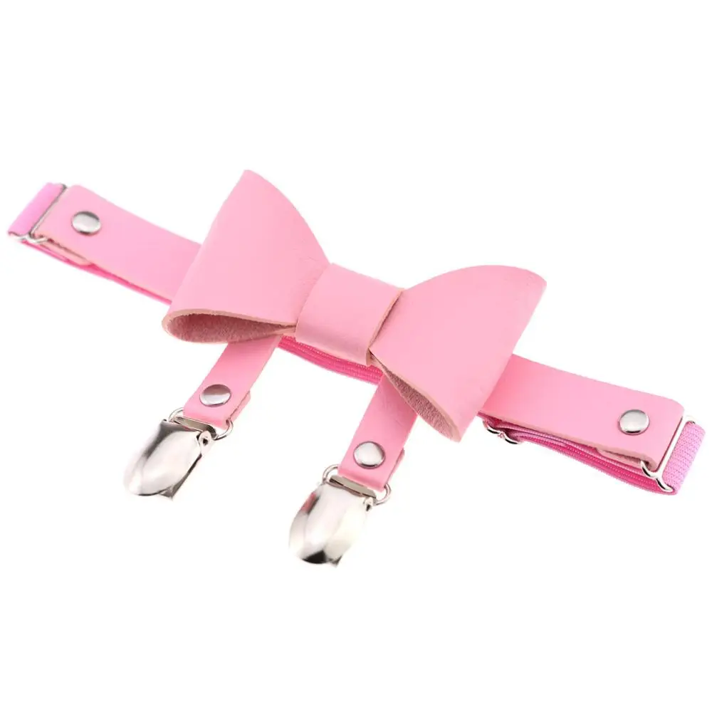 Pink Панк готический кожаный носок, пояс, кольцо для ног, чулки до бедра, Эластичный Бант, подвязки, подтяжки, ремни, цепочка для ног, жгут, украшения для тела - Окраска металла: Pink