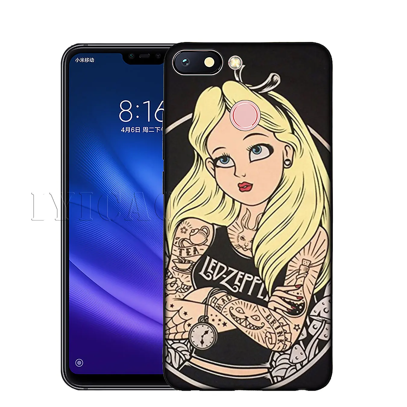 IYICAO Tattooed Alice Ariel Jasmine princess cartoon Soft Case for Xiaomi Mi 10 9 9T CC9 CC9E 8 SE A3 Pro A1 A2 Lite 6 f1 |