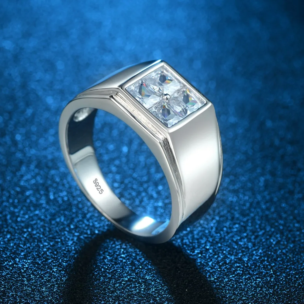 Солидное кольцо из стерлингового серебра S925 пробы для мужчин обручальное с