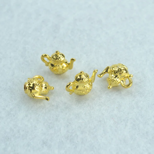 10 шт. цвета: золотистый цвет Чайник прелести ожерелье ювелирные браслеты и кулоны