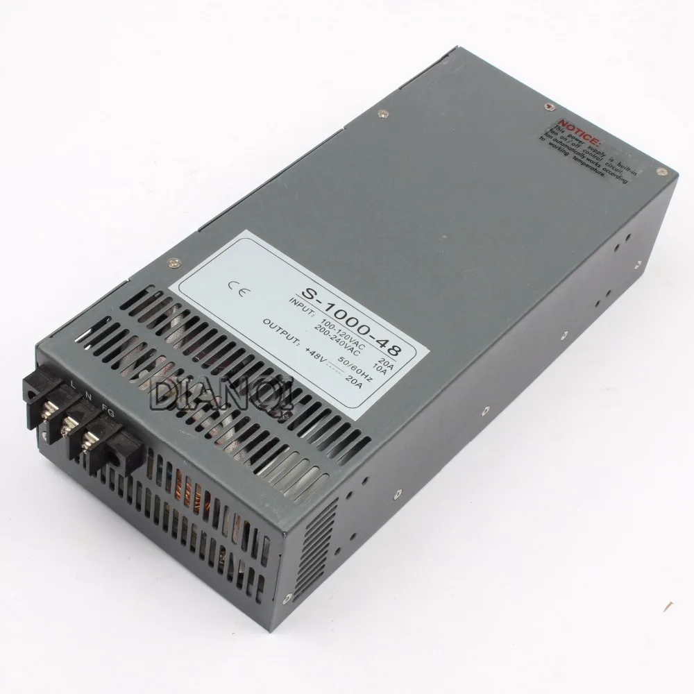 DIANQI S 1000 импульсный источник питания выход 48 в 24 13 5 В Вт трансформатор 90 72 12 В|switch