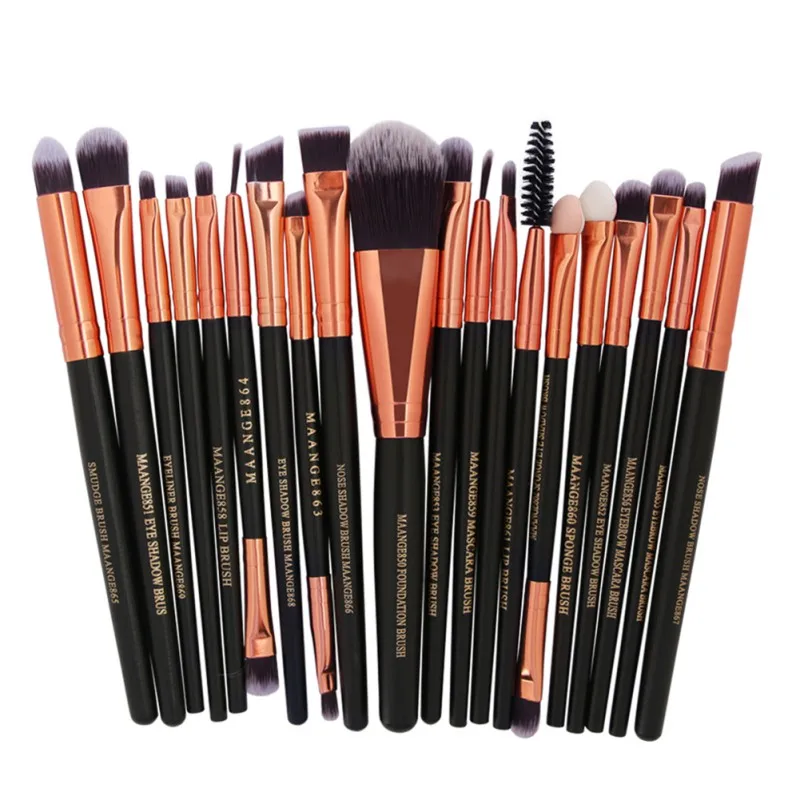 BJ 20pcs MAANGE 20/22 набор кистей для макияжа, кисти для макияжа, Наборы косметики пудра Румяна глаз губ макияж кисти набор для макияжа бровей - Handle Color: BJ 20pcs