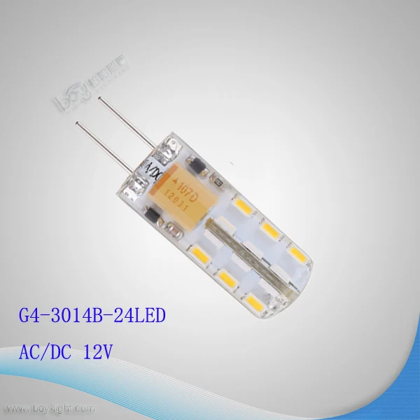 Холодный белый 110 люмен 6000 К 1.5 Вт G4 LED AC/DC12V 24x3014 SMD лампа | Автомобили и мотоциклы