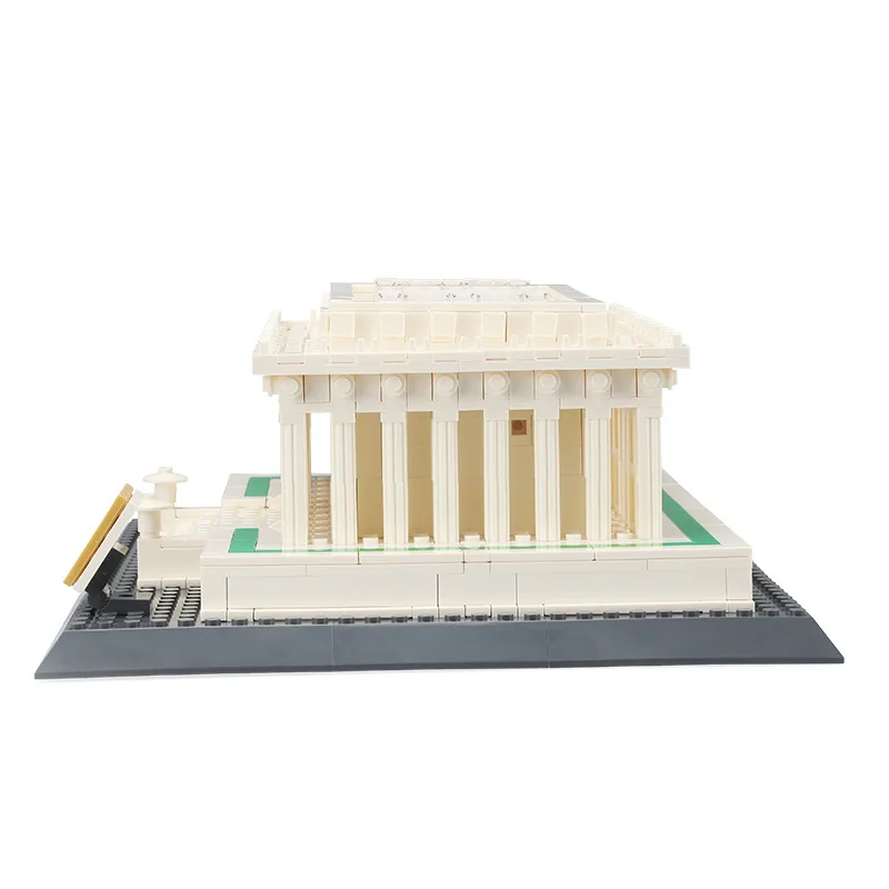 Городской мир архитектурный конструктор блоки Lincoln Memorial bricks дом модель наборы