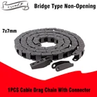 Кронштейн для кабеля R15 7x7 мм 7*7 мм L1000 мм, тяговое кольцо, концевые разъемы для фрезерного станка с ЧПУ, 3D-принтера