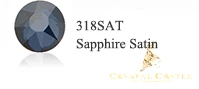 Sapphire Satin Кристалл замок класс 5а шелк горячей фиксации страз Erinite железо на камне прозрачный Бирюзовый Кобальт Diy Стекло горячей фиксации Стразы - Цвет: Sapphire Satin