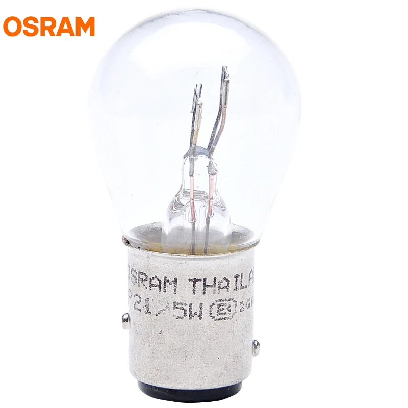 10 шт. OSRAM 7528 7528Y P21/5 Вт PY21/5 S25 BAY15d 12 В Оригинал две нити галогенные лампы автомобилей