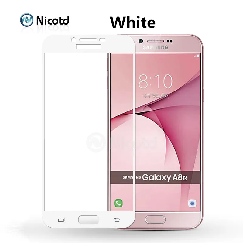 Nicotd 2 шт./лот полное покрытие закаленное Стекло для samsung Galaxy A9 Note3 Note4 note5 S7 S6 s5 S4 C5 c7 C9 Pro Экран протектор