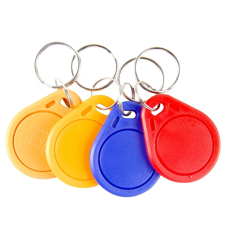10pcs 13.56MHz IC M1 S50 Keyfobs Tags Access Control RFID Key Finder Card Token Attendance Management Keychain ABS Waterproof |