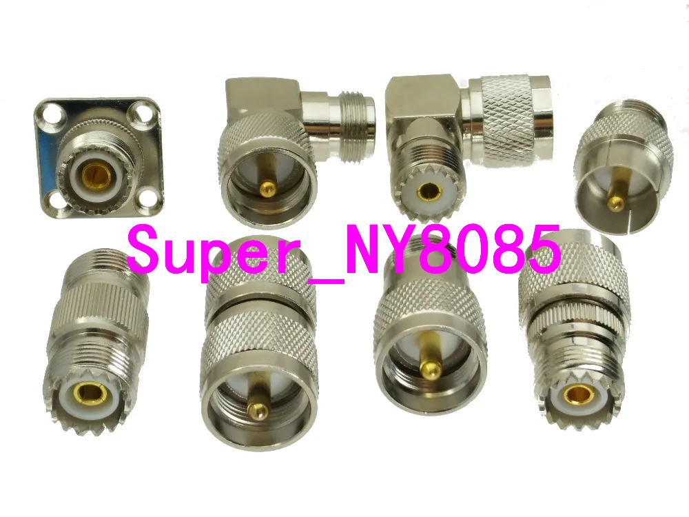 8pcs/set UHF PL259 SO239 to N Flange Slide-on Right angle RF Coaxial connector adapter | Обустройство дома