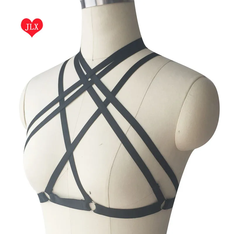 Женский черный бюстгальтер на бретельках Экзотическая одежда женское