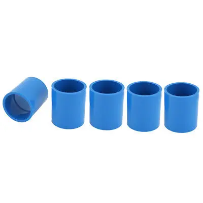 

40 Inner Dia Straight PVC Coupler Pipe Connector Tube Joiner Blue 5 Pcs