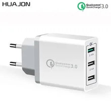 Huajon 3 Порты USB Quick Charge 3.0 стены Зарядное устройство 30 Вт QC3.0