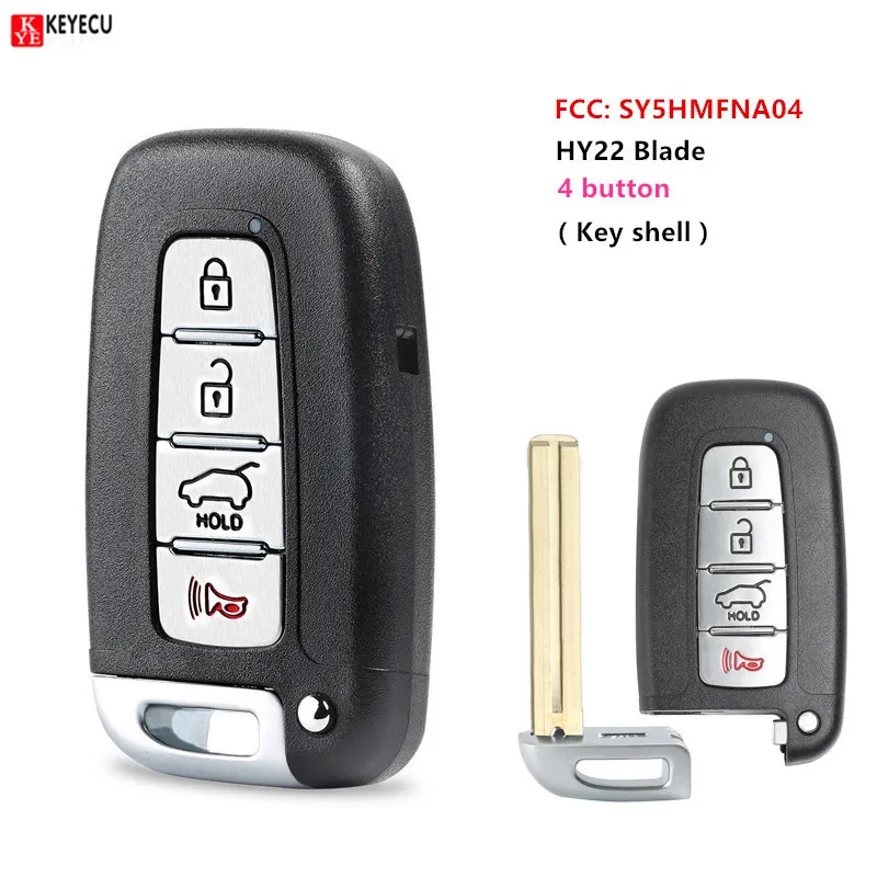 Новый Сменный Чехол Keyecu для дистанционного ключа чехол с 4 кнопками Hyundai Equus Kia HY22
