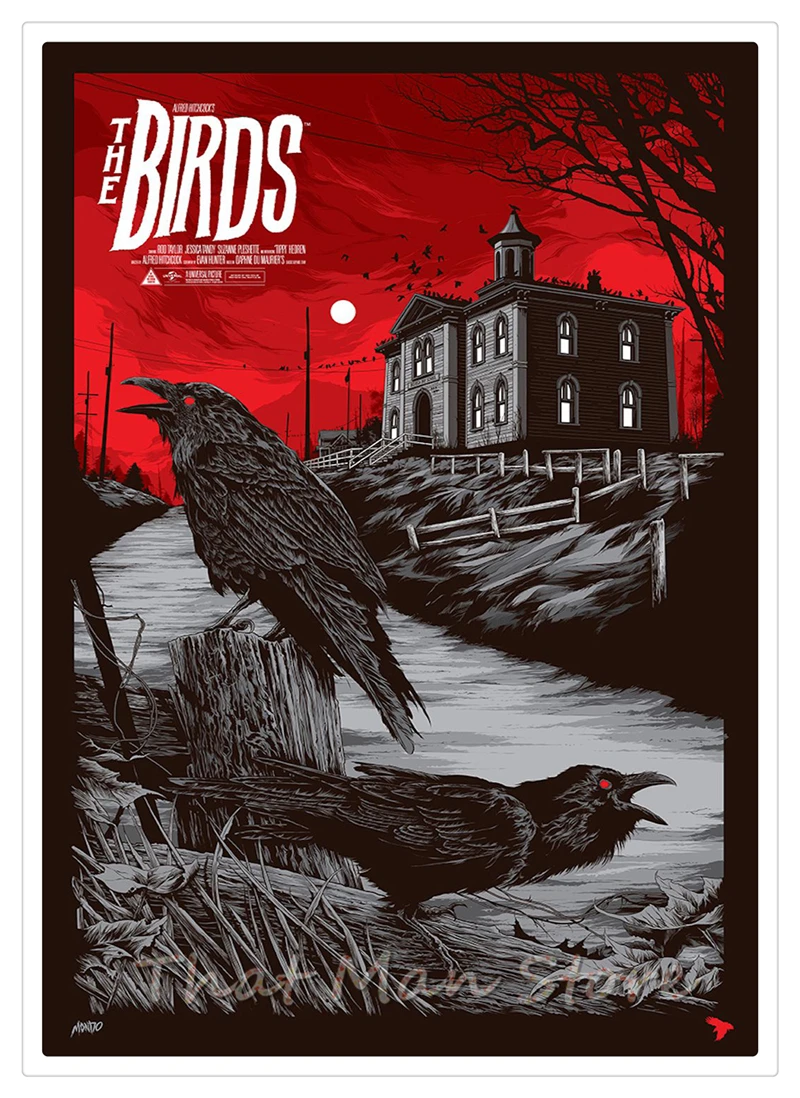 Psycho Notorious North by Northwest Hitchcock украшение для дома белая крафт-бумага фильм плакат рисунок наклейки на стену - Цвет: Лиловый