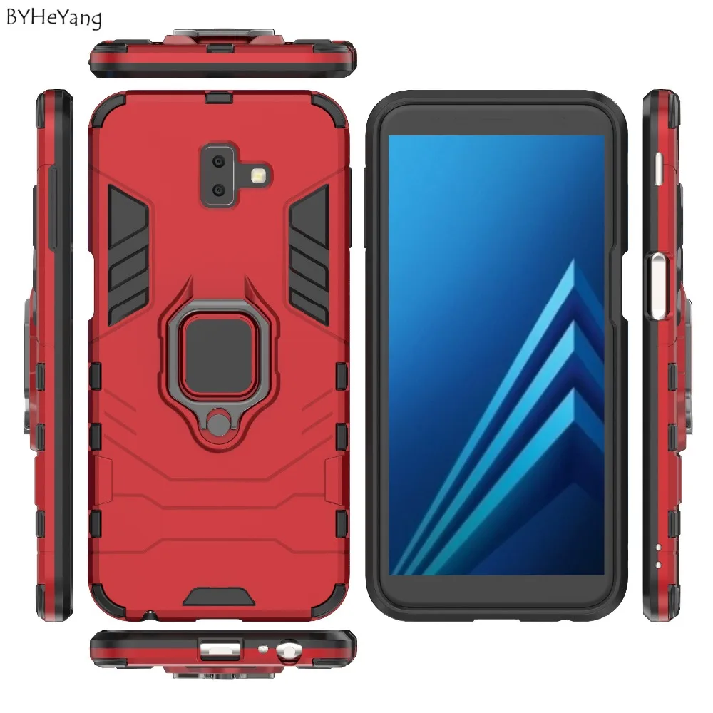 Чехол BYHeYang для Samsung J6 Plus чехол j6 prime держатель кольца на палец мягкий силикон +