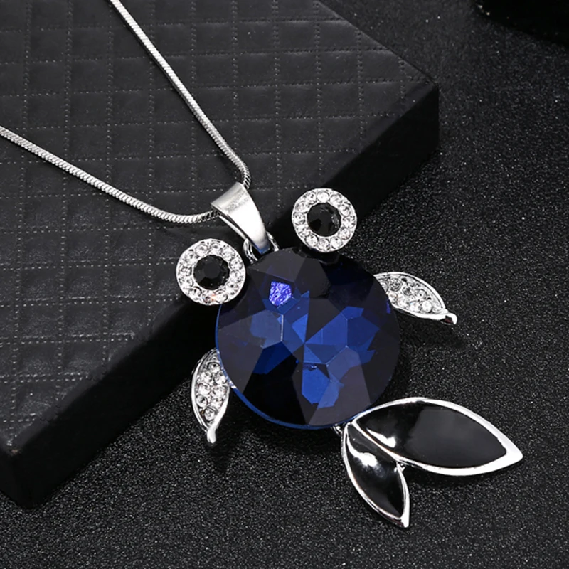 Женское Ожерелье с длинной подвеской YAOLOGE элегантное ожерелье синими рыбками