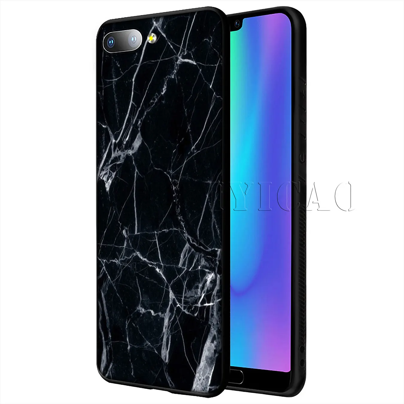 IYICAO Золотой Черный Белый Мраморный Мягкий силиконовый чехол для Huawei Y9 Y7 Y6 Prime 2019