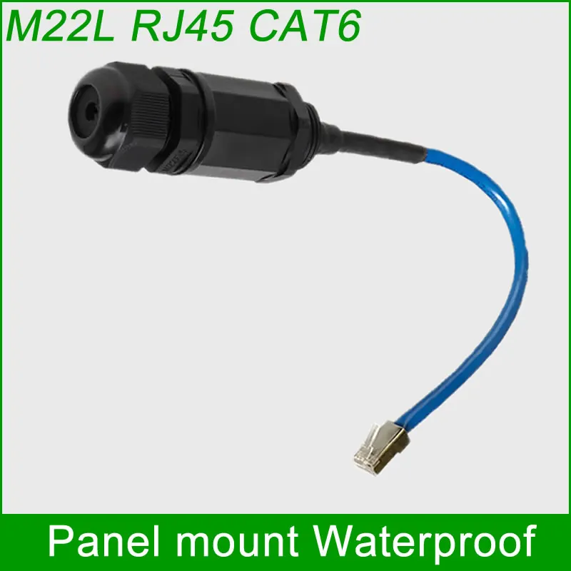 Адаптер локальной сети M22 водонепроницаемый разъем RJ45 25 см сетевой кабель CAT5E CAT6