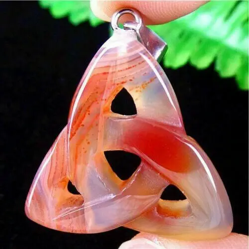 Разноцветные красные Агаты с узлом ирические трикеты подвеска из бусин 35*34*6 мм