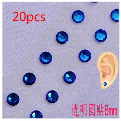as shown 20pcs4 Магнитная бусина/5 цветов кристальная Ушная пластырь прозрачная лента анти-аллергическая Магнитная терапия Ушная прижимная паста Ушная аурикулотерапия - Цвет: as shown 20pcs4