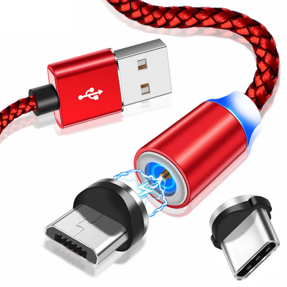Магнитный кабель Micro USB type C провод зарядного устройства для samsung S7 J7 J6 J4 A3 A5 A7 2017 huawei