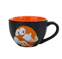 4 orange Милые мм бобы кофе молоко Cupcup керамика цвет глазури фруктовый сок чайная чашка с блюдцем воды чай чаша Oatmea воды инструмент - Цвет: 4 orange