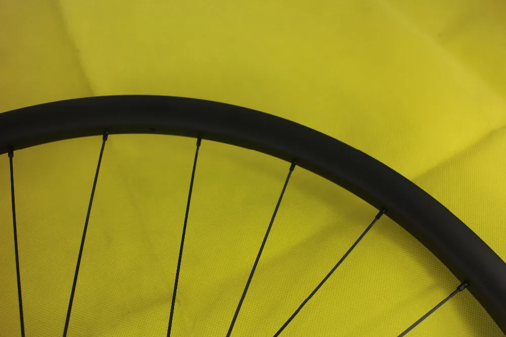 Супер легкий 640g MTB XC углеродное переднее колесо UD Черное Матовое 24 Отверстия 30 мм