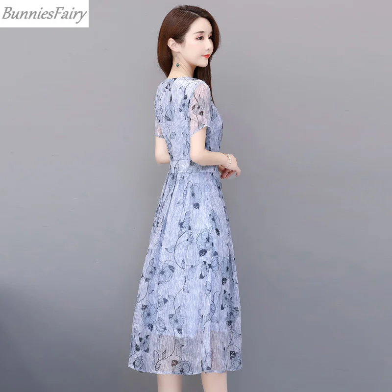 BunniesFairy Лето 2019 г. для женщин Элегантный цветочный принт Высокая талия