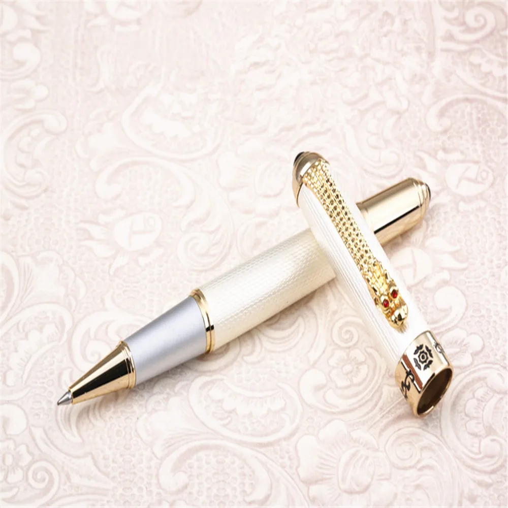 JINHAO 1000 перламутрово белая Роскошная бизнес ручка со средним наконечником