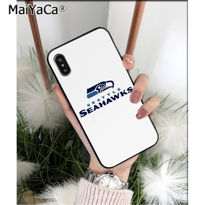A13 Мягкий силиконовый чехол для телефона MaiYaCa Seahawks Из ТПУ для Apple iPhone 8 7 6 6S Plus X XS MAX 5 5S SE XR - Color: A13