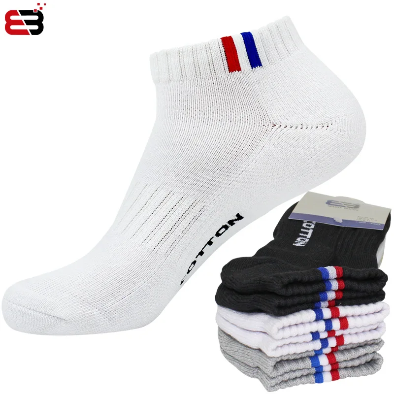 

2 Pairs/Lot Terry running mens socks Sports outdoors summer Cotton Thickening couple chaussettes homme Casual sweat deodorant
