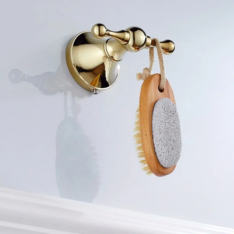 Крючок для одежды OKAROS вешалка полотенец из твердой латуни с золотистой отделкой