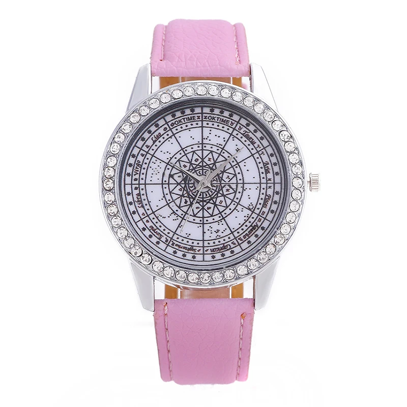 Новые мужские/женские часы Брендовые женские кожаные с бриллиантами Английские