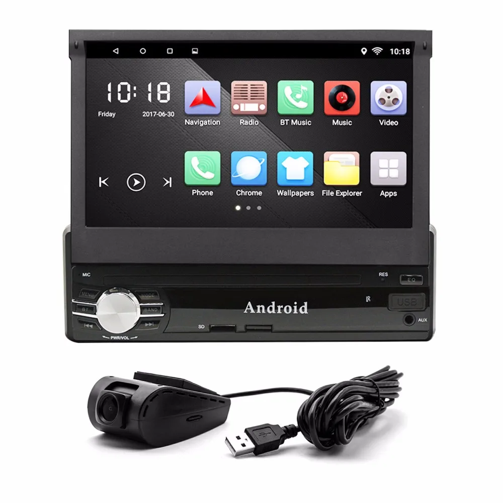 Android 9.0 GPS Navigation 7'' 1 Din Car Radio Quad CoreCar Stereo 1024*600 Video Player AM/FM Wi-Fi Bluetooth Autoradio |