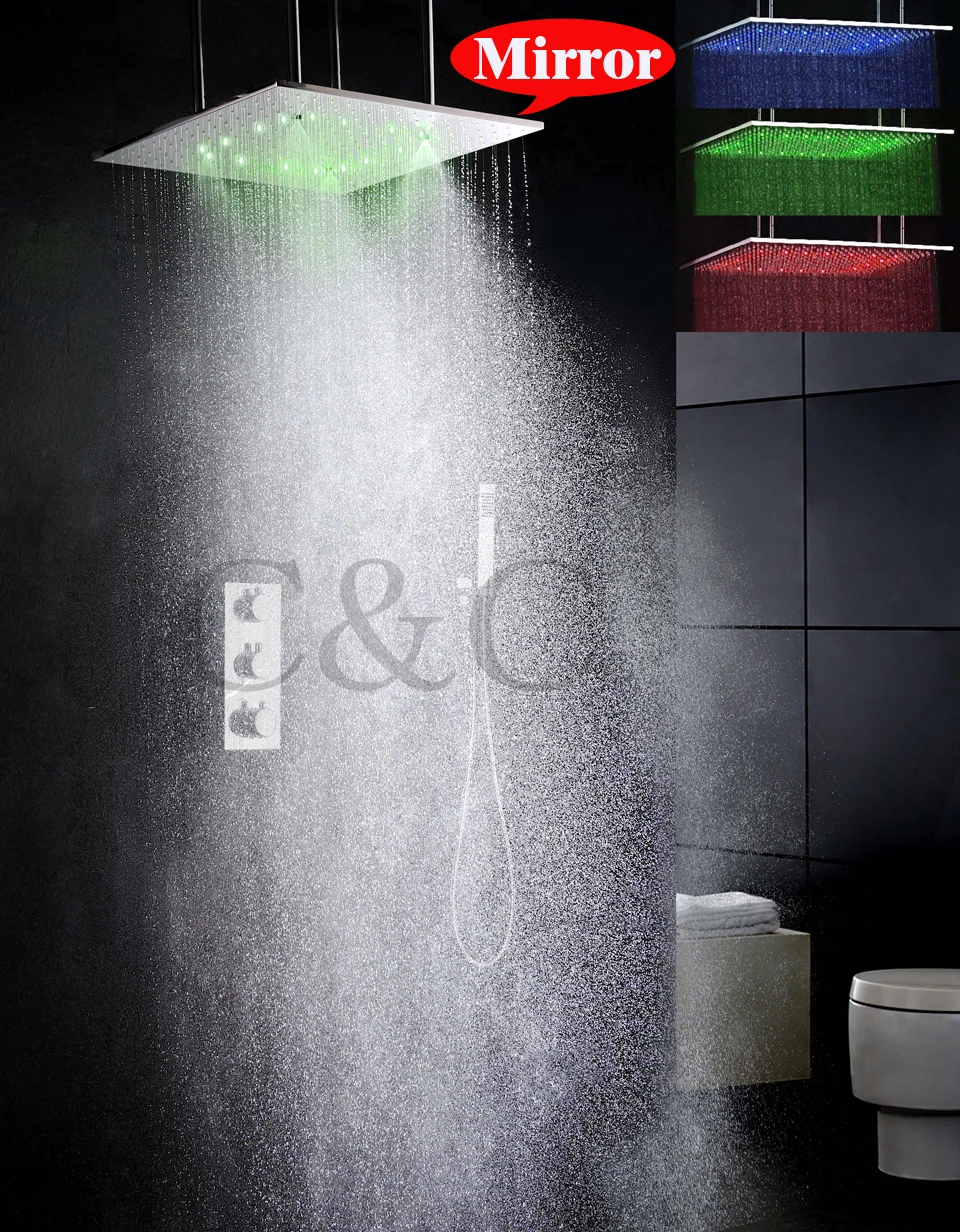 Набор с термостатом для душа и ванны лейка из латуни двумя функциями распыления