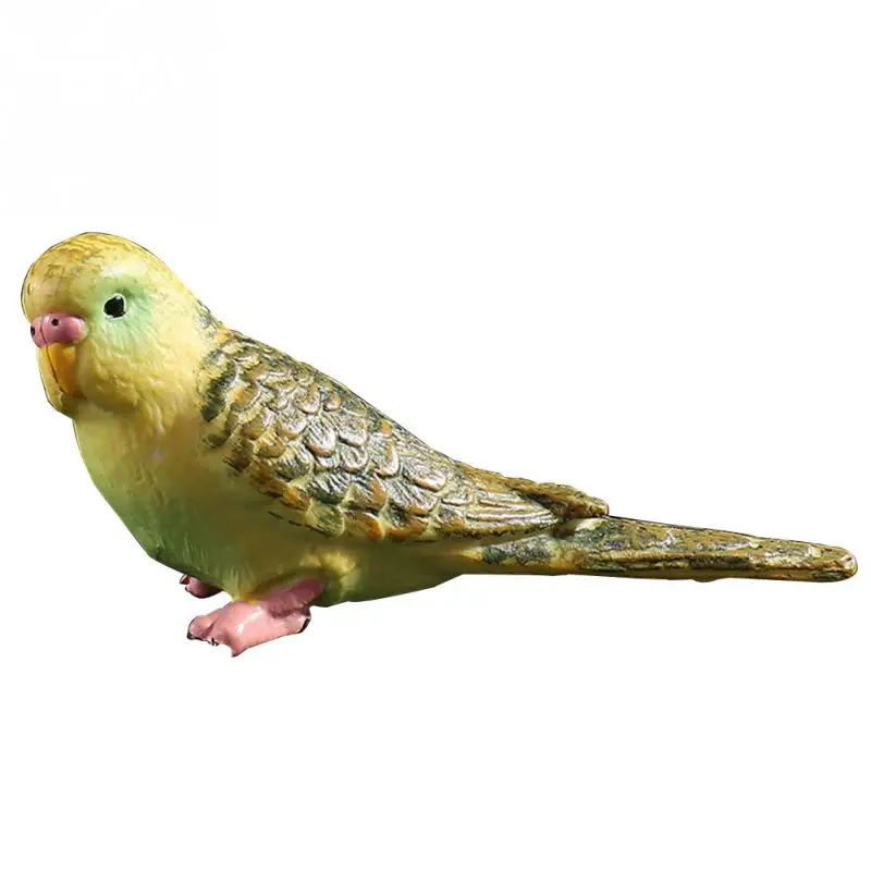 Зеленый Имитация попугая Птица Мини Симпатичные статуэтки животных модель Сказочный Сад украшения дома интимные аксессуары - Цвет: Зеленый